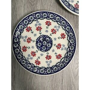 Polish Pottery 7” Floral Plates Manufaktura Boleslawcu Signature 113